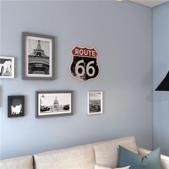 Route 66 Road Signs Vintage Room Decor Metal Sign 12× 12 Inches - Picture 2 of 7
